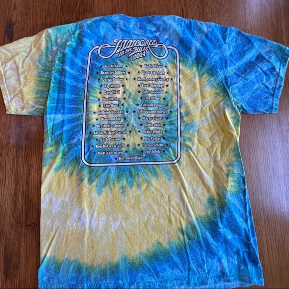 ⭐️ 2014 Vintage Jamboree in the Hills Country Concert Tee Shirt Tie Dye LARGE - Picture 8 of 16